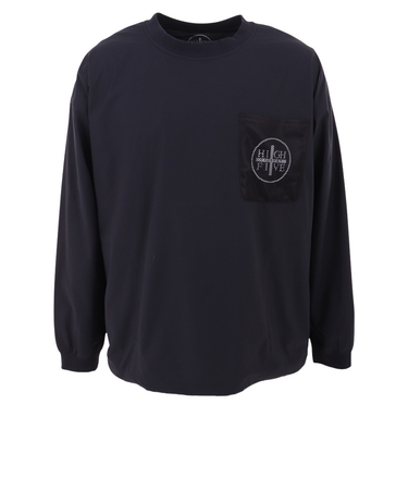 長袖シャツ メンズ HFF Gimmick ロングスリーブシャツ 88000070 BLK