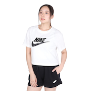ナイキ（NIKE）半袖Tシャツ レディース 白 クロップ フレンチテリー BV6176-100