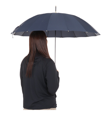 雨傘 16本骨ソリッド 長傘 5559-01-001 ネイビー 55cm