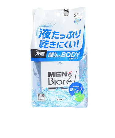 メンズビオレ 顔もふけるボディシート 爽やかなシトラスの香り 28枚入