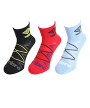 アンブロ（UMBRO）ショートソックス 3足組 UUAVJB07 SRBK