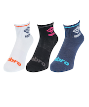 アンブロ（UMBRO）3足組ショートソックス UUAVJB10 NBWH