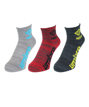 アンブロ（UMBRO）3足組ショートソックス UUAVJB14 MBRL