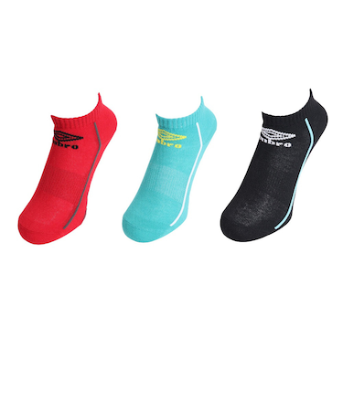 アンブロ（UMBRO）ジュニア 3足組 アンクルソックス UUAVJB13 BGRD