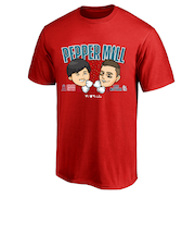 ペッパーミル 大谷翔平 ヌートバー 野球ウェア 半袖 Tシャツ ML01-23SS-0022-RED