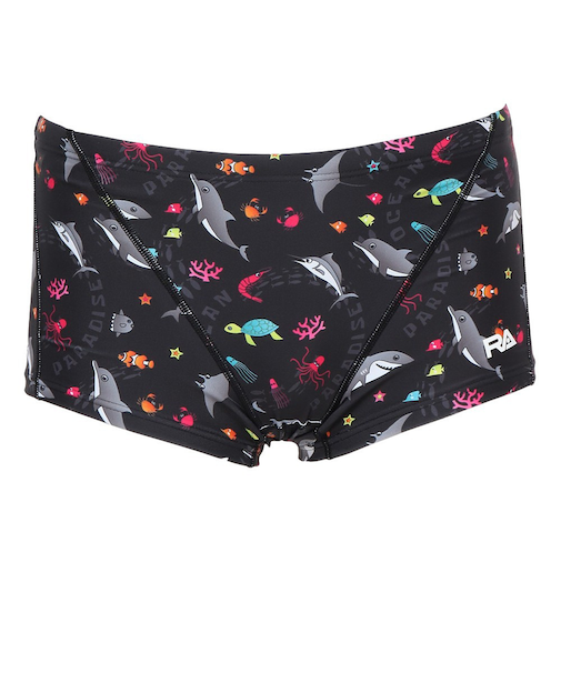 水着 メンズ 水泳 ショートボクサー SEA WORLD RA123-BSEAW BK