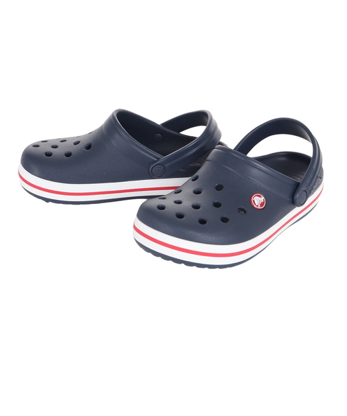 クロックス（crocs）ジュニアサンダル クロックバンド クロッグ キッズ ネイビー レッド 207006-485-2023 シャワサン レジャー水遊び プー…