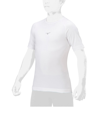 ミズノ（MIZUNO）野球 アンダーシャツ ジュニア ローネック 半袖 12JAAP5201 速乾