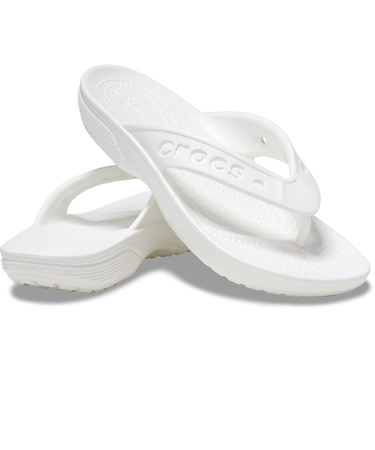 クロックス（crocs）スポーツサンダル バヤ 2.0 フリップ ホワイト 208192-100-2023 鼻緒 軽量 シャワサン レジャー プール ビーチ