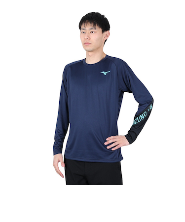 ミズノ（MIZUNO）バレーボールウェア Basic プラクティスシャツ 長袖 V2MA253314