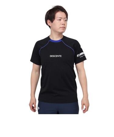 デサント（DESCENTE）バレーボールウェア 半袖バレーボールシャツ DVUWJA51 BK 速乾