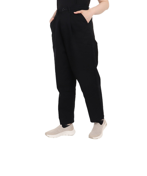 パンツ レディース デニムツイルバルーンパンツ 057080-BLK