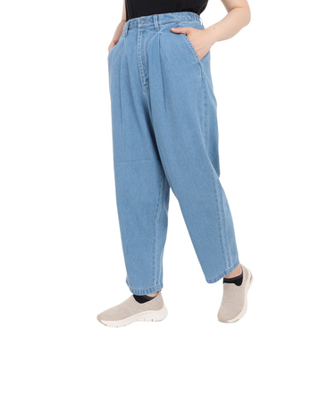 パンツ レディース デニムツイルバルーンパンツ 057080-BLU
