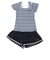 パーソンズ（PERSON'S S）水着 子供 女の子 ジュニア ボーダー セパレート水着セット オフショルタンキニ 33250356NV