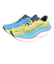 ミズノ（MIZUNO）ランニングシューズ ウエーブリベリオンプロ イエロー ブルー  J1GC231751 スニーカー トレーニング 部活 軽量 通気性 プレ…