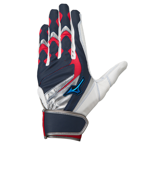 ミズノ（MIZUNO）バッティング用グローブ 野球 ジュニア ウィルドライブ ブルー両手用 1EJEY24514