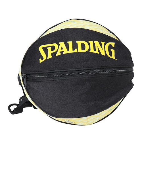 [美品]SPALDING バスケットボール用バッグ 黒・緑 SPALDING バスケットボール用バッグ 黒⁄黄緑 スポーツ バスケ用バッグ