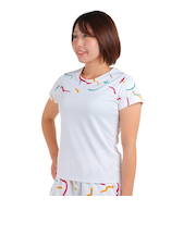 ルコックスポルティフ（lecoqsportif）テニスウェア グラフィックゲームシャツ QTWWJA02 WH UVカット