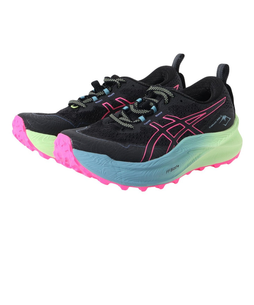 アシックス（ASICS）ランニング シューズ トラブーコマックス 2 ブラック ピンク 1012B426.002 スニーカー トレイルラン 軽量 クッション性