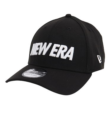 ニューエラ（NEW ERA）39THIRTY ワードマークロゴ ブラック×ホワイト 13552124 帽子 大きいサイズ