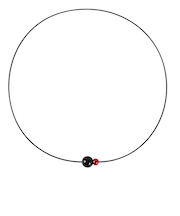 ファイテン(PHITEN)RAKUWA ネックレス EXTREME ミラーボールツイン ブラック/レッド 40cm 0223TG905151