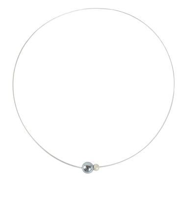 ファイテン（PHITEN）RAKUWA ネックレス EXTREME ミラーボールツイン ライトブルー/パール 45cm 0223TG905252