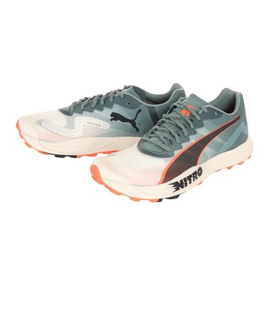 プーマ（PUMA）ランニングシューズ ファストトラック エイペックス ニトロ グリーン 37855005 スニーカー トレイルラン 軽量 クッション性 反発性