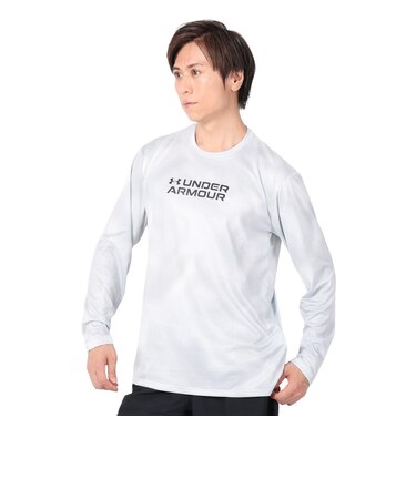 アンダーアーマー（UNDER ARMOUR）長袖Tシャツ メンズ テック プリント ロングスリーブシャツ 1381358 100
