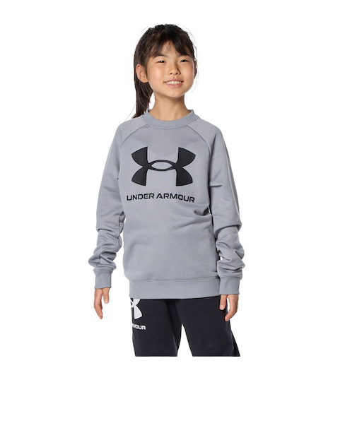 アンダーアーマー（UNDER ARMOUR）長袖Tシャツ キッズ テック テリー ロゴ クルー 1381171 035