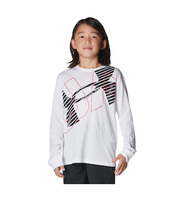 アンダーアーマー（UNDER ARMOUR）長袖Tシャツ キッズ スーパー ビッグロゴ 1381168 100