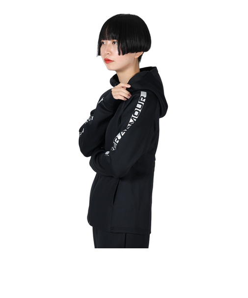 アンダーアーマー（UNDER ARMOUR）パーカー レディース ハイブリッドニット フルジップ フーディー 1381235 001