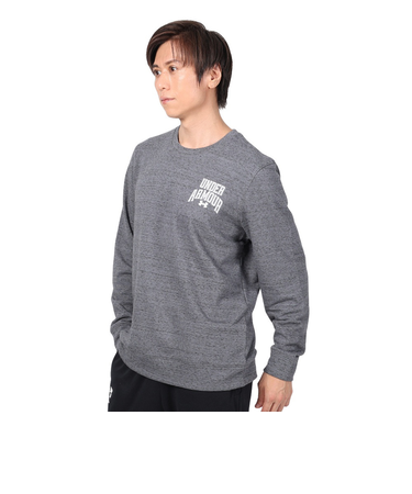 アンダーアーマー(UNDER ARMOUR)長袖Tシャツ メンズ ライバルテリー グラフィック クルー 1379764 012