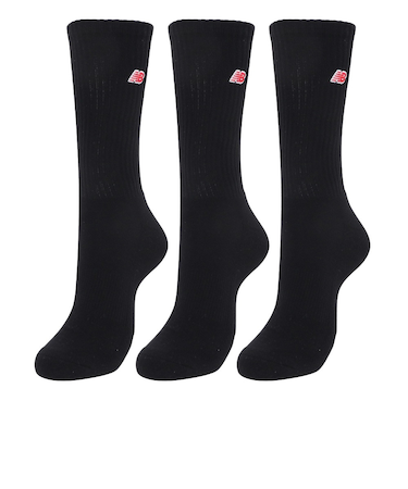 ニューバランス（new balance）パッチロゴ 3Pソックス 3足組 LAS33763BK