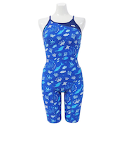 フィットネス水着 レディース 水泳 オールインワン OCEANPARADIS RA523-SOCEN BL