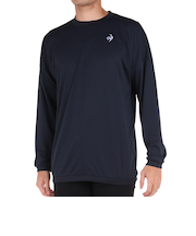 ルコックスポルティフ（lecoqsportif）テニスウェア プリントロングスリーブシャツ QMMWJB03 NV UVカット