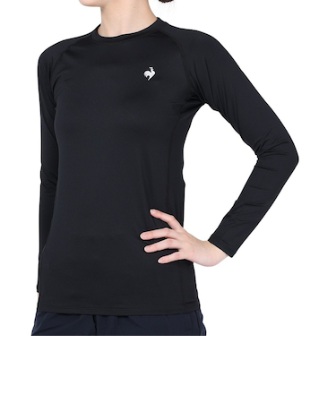 ルコックスポルティフ（lecoqsportif）長袖シャツ レディース クルーネックインナー QMWWJB90XB BK
