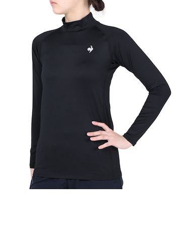 ルコックスポルティフ（lecoqsportif）長袖シャツ レディース モックネックインナー QMWWJB91XB BK