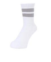 クー（Coo.）クルー ラインソックス 895Q3OK0093 GRY 22cm