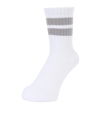 クー（Coo.）クルー ラインソックス 895Q3OK0093 GRY 22cm