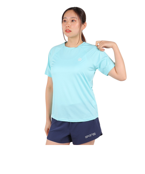 スキンズ（SKINS）半袖Tシャツ レディース ロゴTシャツ  185-27040-092