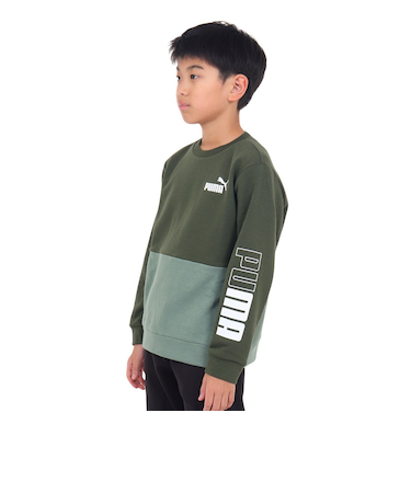 プーマ(PUMA)トレーナー キッズ PUMA POWER クルースウェット TR 677721 31 GRN