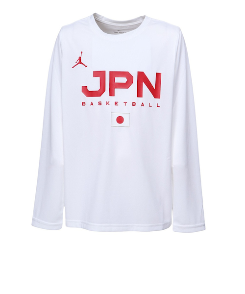 バスケ 日本代表 Tシャツ ジュニア 長袖 JPN 2023 W杯 グレー YGB7NBA2