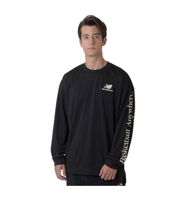 ニューバランス（new balance）バスケットボールウェア Arm Graphic ロングTシャツ AMT35181BK 速乾