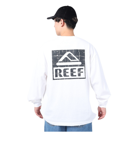 リーフ（REEF）SQUARE ロゴ 長袖Tシャツ RFTEM2335-WHT