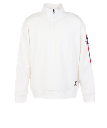 セッションズ（SESSIONS）長袖スウェット メンズ フラッグ ハーフジップ 237197 WHT