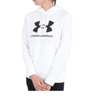 アンダーアーマー（UNDER ARMOUR）パーカー レディース ライバルフリース ビッグロゴ フーディー 1379501 100