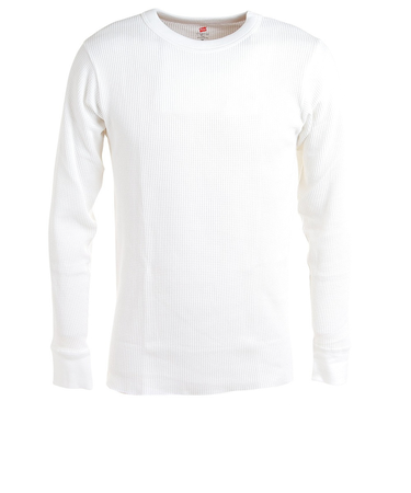 ヘインズ（Hanes）ロングスリーブ クルーネック Tシャツ HM4-Y203 010