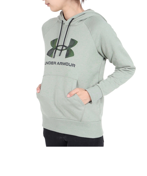 アンダーアーマー（UNDER ARMOUR）パーカー レディース ライバルフリース プリント 1381240 504