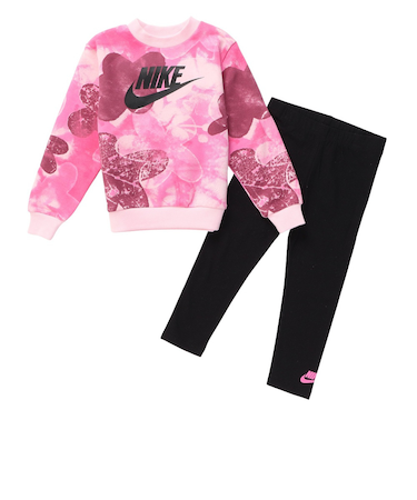 ナイキ（NIKE）トレーナー キッズ 上下セット CREW LEGGING SET 36L065-023