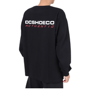 ディーシーシューズ（DC SHOES）長袖Tシャツ メンズ AUTHENTIC OBLIQUE ロゴ 23FWDLT234064BLK